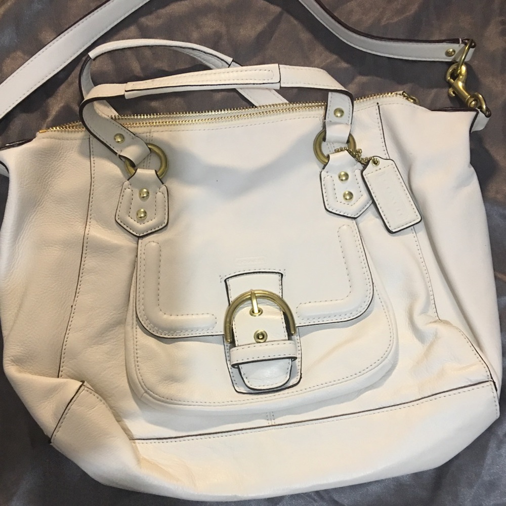 Coach handbag (white leather)